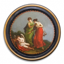 'להעיר את קופידון' - ציור אירופאי עתיק מהמאה ה-18