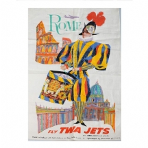 כרזת פרסום ישנה - TWA Jet Airways