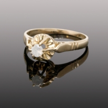 טבעת זהב עתיקה משובצת יהלום   (1211)