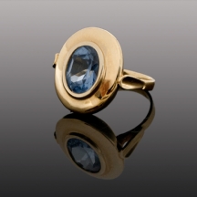 טבעת זהב משובצת אבן טופז   (1226)