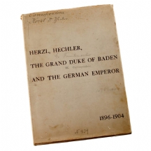 'הרצל, הכלר, הדוכס-הגדול מבארן וקיסר גרמניה 1904-1896'