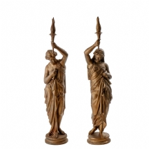 זוג פסלים צרפתים עתיקים