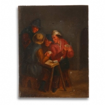 'משחק הקלפים' - בסגנון David Teniers the Younger