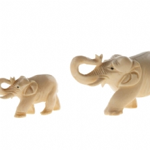זוג פסלוני שנהב בדמות פילים (X2)