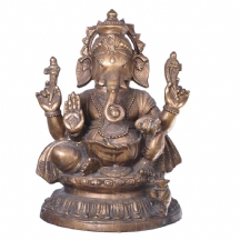 פסל ברונזה הודי בדמות האל גנש