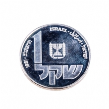 חנוכייה מפולין - מטבע כסף, חנוכה תשמ"ב, 1981