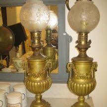 זוג מנורות פרפין צרפתיות עתיקות וגדולות !