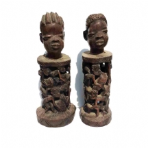 זוג פסלים אפריקאיים (X2)