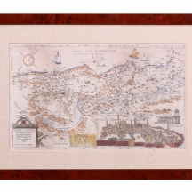 הדפס מצולם של מפה עתיקה 'Terra Sancta'