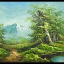 'נוף הר מושלג' - ציור ישן