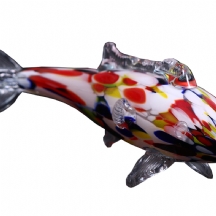 קישוט שולחני ישן עשוי זכוכית מעוצב כדג