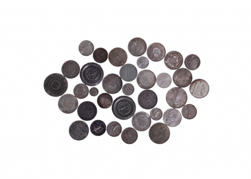 לוט של מטבעות כסף, משקל כולל: 702 גרם.