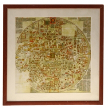 הדפס מצולם של מפה עתיקה