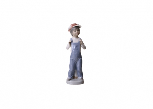 פסל פורצלן ספרדי מתוצרת: 'ידרו' (Lladro) בדמות נער ואקורדיון