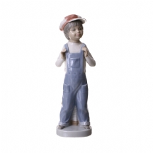 פסל פורצלן ספרדי מתוצרת: 'ידרו' (Lladro) בדמות נער ואקורדיון