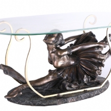 שולחן סלוני דקורטיבי מפוסל בדמות בלרינה