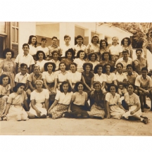 תצלום של כיתה בבית הספר התיכוני למסחר משנת 1948