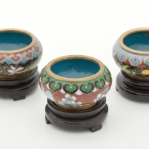 לוט של קעריות קלואזונה (cloisonne) מיניאטורות (X3)