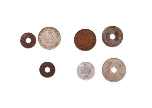 לוט של 7 מטבעות מיל מתקופת פלשתינה א"י