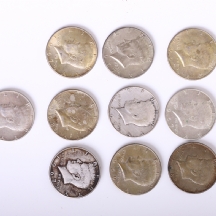 לוט של 10 מטבעות אמריקאים של חצי דולר