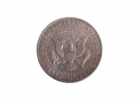 מטבע אמריקאי ישן של חצי דולר, משנת 1964