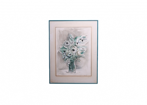 יוסל ברגנר - 'פרחים בכד ירוק' - הדפס