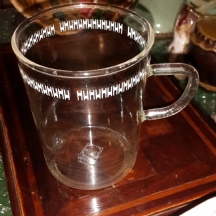 סט של 15 כוסות תה דקיקות עם ידית, עשויות זכוכית