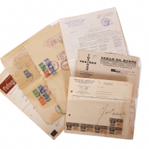 לוט של מסמכים שונים ישנים משומשים מבולגריה, הולנד ורומניה