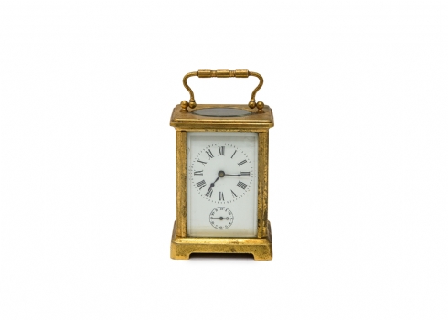שעון נשיאה אנגלי עתיק מסוג: 'Carriage Clock'
