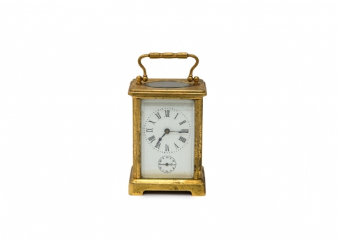 שעון נשיאה אנגלי עתיק מסוג: 'Carriage Clock'