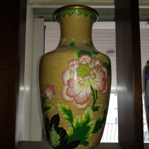 אגרטל קלואזונה (Cloisonne) סיני ישן, מעוטר אמייל