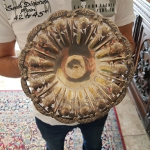 כלי כסף עתיק, עשוי כסף: '800', חתום, מעוטר בהיקף עבודת תחרה ועיטורי פרחים