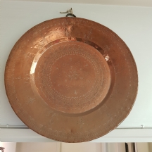 מגש איסלמי עתיק וגדול לתליה על הקיר, המאה ה-19