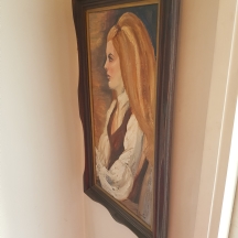 'נערה' - ציור ישן חתום: 'Levitan'