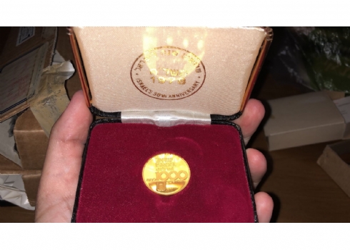 מטבע זהב - 'אחדות העם וארצו' (1,000 לירות) משנת 1978