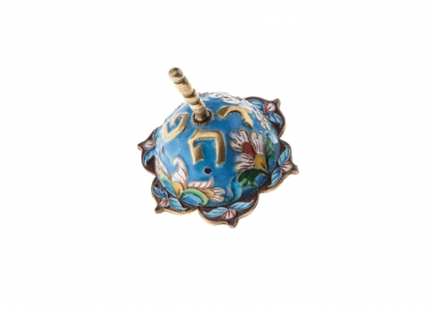 סביבון סיני עשוי פליז ומעוטר באמייל