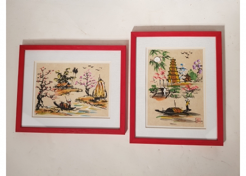 שני ציורים סינים קטנים