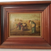 הדפס צבוע ביד על פי 'המלקטות' ציורו הנודע של האמן הצרפתי ז'אן - פרנסואה מילה