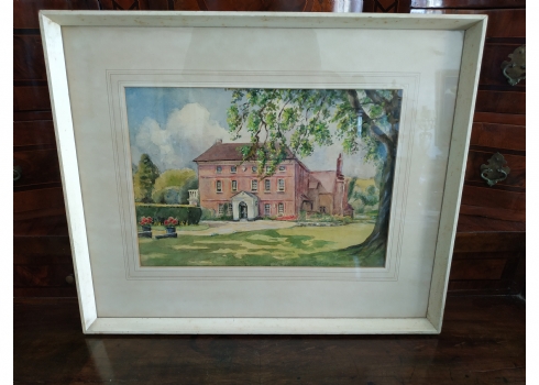 ציור אנגלי ישן - 'Glebe House from the front lakin'
