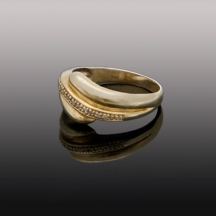 טבעת כסף משובצת יהלומים   (1055)