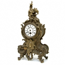 שעון פליז צרפתי בסגנון עתיק