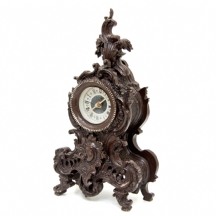 שעון קמין מעץ