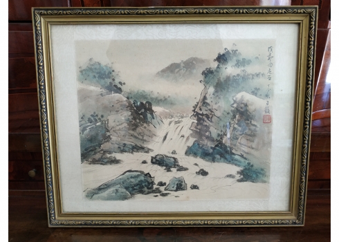 ציור סיני ישן מהמחצית השנייה של המאה העשרים, אקוורל