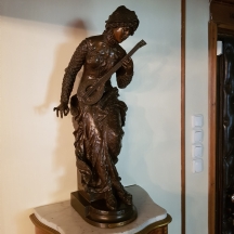 'Melodie' פסל ברונזה צרפתי עתיק  'Louis Robert Carrier-Belleuse'
