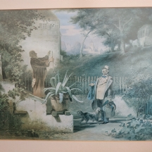 הדפס מצולם ישן, על פי ציור עתיק
