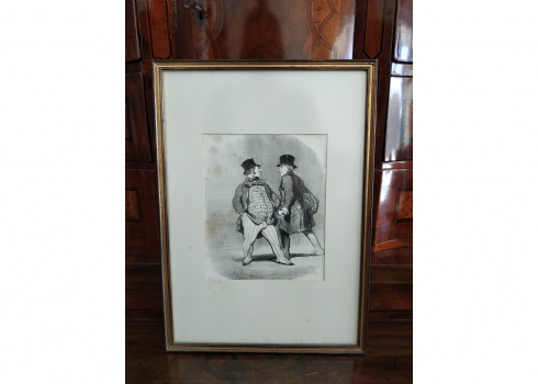 הדפס ישן על פי אונורה דומיה (Daumier Honore)
