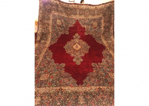 למביני דבר - שטיח קרמן פרסי ישן גדול ואיכותי מאד