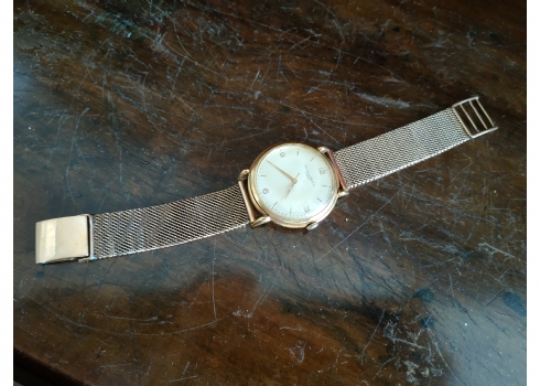 שעון יד ישן לגבר מתוצרת: 'Schaffhausen', עשוי זהב