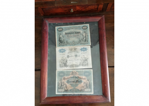 לאספני שטרות כסף ונומיסטיקה - לוט של שלושה שטרי כסף ישנים