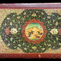 ציור הינדו פרסי עתיק עשוי עיסת נייר ומצויר ביד